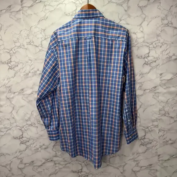 Peter Millar Men’s Shirt sz L Checkered Long Sleeve Cotton #G938 - Picture 9 of 11